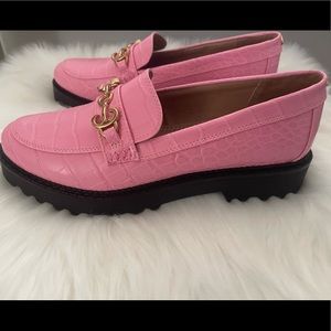 Brand new never worn pink loafers